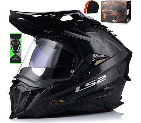 LS2 MX701 C Explorer Gloss Carbon