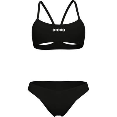 arena Дамски комплект бикини Arena Women's Bikini Bandeau Solid Bikini - Black / White - размер 38 (EU) (150-5849-0115)