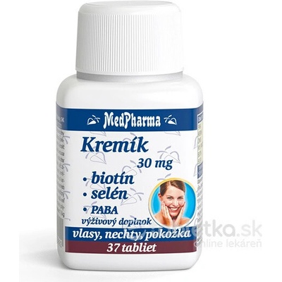 MedPharma Kremík 30 mg + Biotín + Selén + PABA tabliet 37 ks