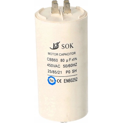 SOK Kondenzátor rozběhový CBB60 80UF 450V – Zboží Mobilmania