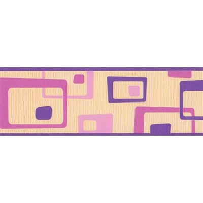 Impol Trade Samolepící bordura abstrakt růžovo-fialový 69030 5m x 6,9cm – Zboží Dáma