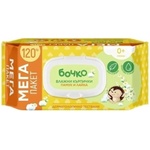 Бочко Влажни кърпички Бочко - Памук и лайка, 120 броя (3010-12-025) - baby