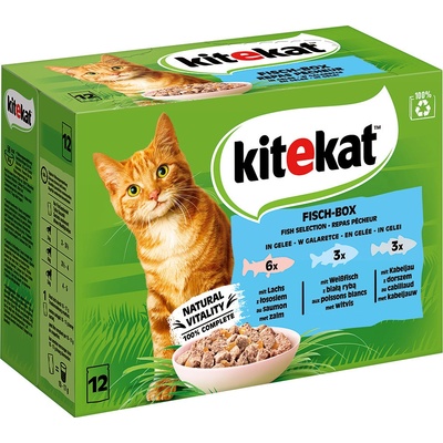 Kitekat rybí box v želé 48 x 85 g