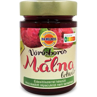 Dia-Wellness malinový Džem s červeným vínem 380 g