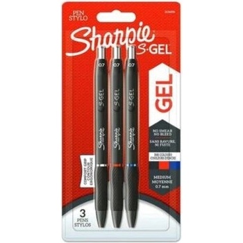 Sharpie S-Gél 0.7 mm 3 ks pero farba náplne modrá/čierna/červená 2136596