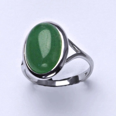 Čištín Stříbrný prsten přírodní kámen avanturin T 1454 mm