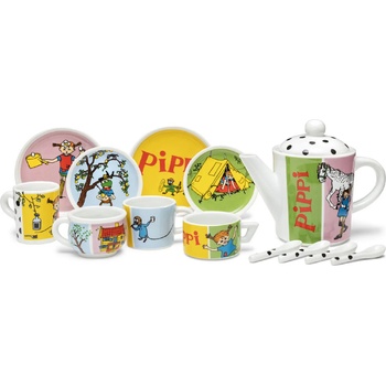 Pippi Детски порцеланов сервиз за чай Pippi - Пипи Дългото чорапче (44378700)