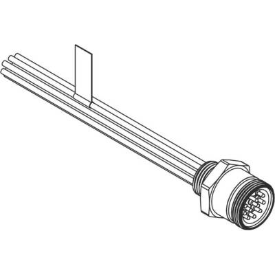 Molex upravený zástrčkový konektor pre senzory - aktory, 1300150044, 1 ks