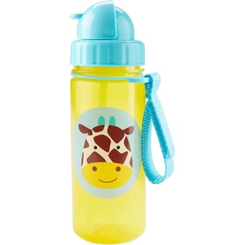 Skip Hop Бутилка със сламка Skip Hop Zоо - Giraffe, 385 ml (9N568210)