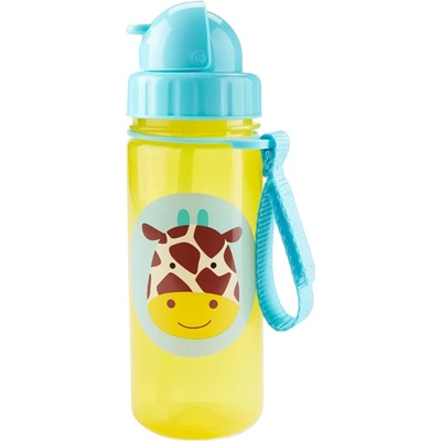 Skip Hop Бутилка със сламка Skip Hop Zоо - Giraffe, 385 ml (9N568210)