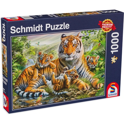 Schmidt Spiele Пъзел Schmidt от 1000 части - Тигри (58986)