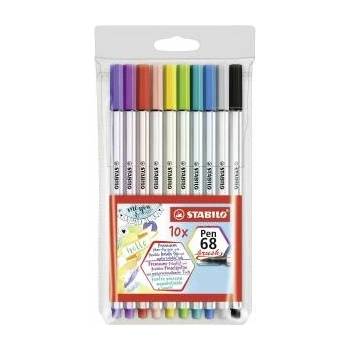 STABILO Комплект Химикали с Филц Stabilo Pen 68 Brush 10 Части Многоцветен