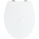 WENKO 24516100-WC тоалетна седалка, товароносимост 300/350 kg, 37x44, 5 cm, бяла/сребриста (WE0684)