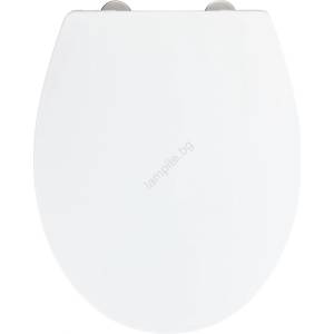 WENKO 24516100-WC тоалетна седалка, товароносимост 300/350 kg, 37x44, 5 cm, бяла/сребриста (WE0684)