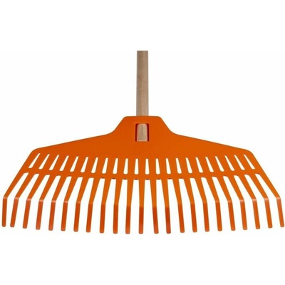 Hrable na lístie, 23-zubé, plastové, drevená násada, 163 cm