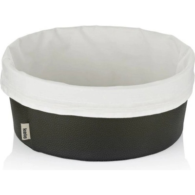 KELA Košík na chleba Grana PU kůže černá 11,0cm 28,0cm KL-12548
