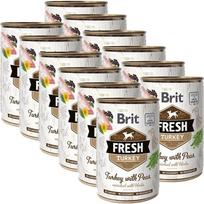 Brit Fresh Turkey with Peas 12 x 400 g
