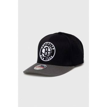 Mitchell&Ness Шапка с козирка с вълна Mitchell&Ness Brooklyn Nets в черно с апликация (HHSS3265.BNEYYPPPBKG)