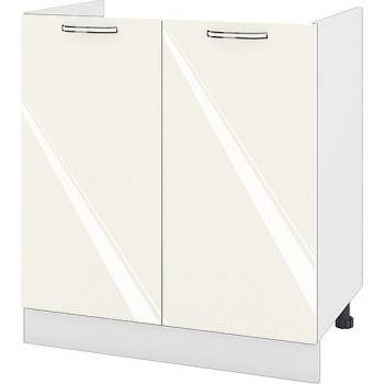 Image 1 of ИРИМ Долен кухненски шкаф за бордова мивка Сити БФ-Крийм гланц-11-30 80 см