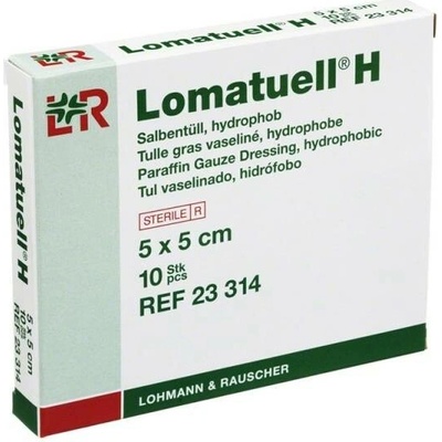 Lomatuell H tyl mastný sterilní 5 x 5 cm 10 ks