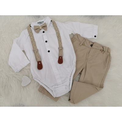 súprava elegant s body biela béžová
