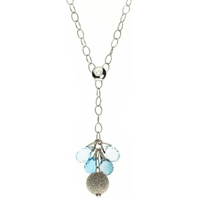 ALO Jewelry Náhrdeľník z bieleho zlata s topázmi 2740626bTo