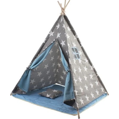 Aga4Kids Teepee hviezdy šedomodré