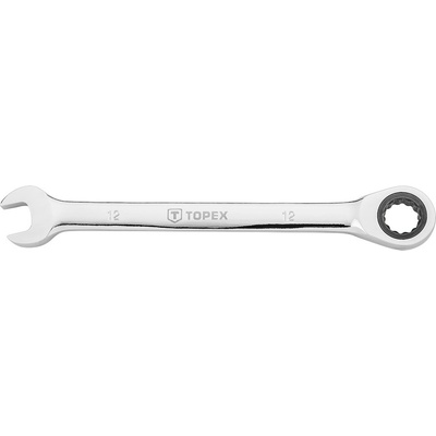 Topex Plochý očkový klíč s ráčnou 12 x 165 mm 35D747