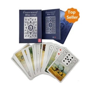 Lenormand Blue Owl (Silver Edition) - Marie-Anne Lenormand (English Lenormand Cards), m. 1 Beilage, m. 1 Buch (2021)