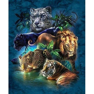 Norimpex - Puzzle Diamant painting: Safari animals 30x40cm - 1 - 39 piese