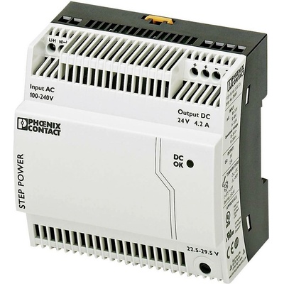 Phoenix Contact STEP-PS/1AC/24DC/4.2 sieťový zdroj na montážnu lištu (DIN lištu), 24 V/DC, 4.4 A, 100 W, výstupy 1 x