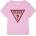GUESS Розова тениска за мини момиче с червено лого Guess с пайети