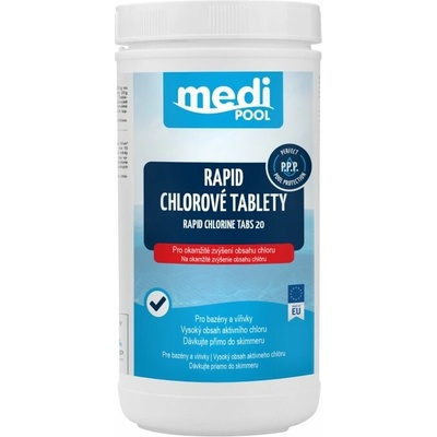 mediPOOL Rapid - chlórové tablety Mini 1 kg