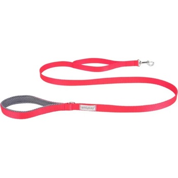 amiplay Lead Samba Small - Модерен повод за кучета с две дръжки за по-добър контрол, 150 см. / 1.5 см. - червен
