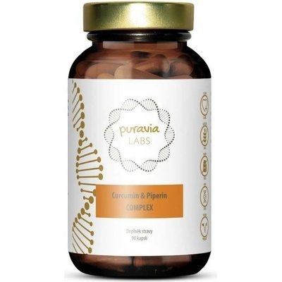 Puravia Labs Kurkumin & piperin komplex 90 kapslí