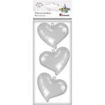 TITANUM Plastic heart molds 65x58x40mm 3pcs