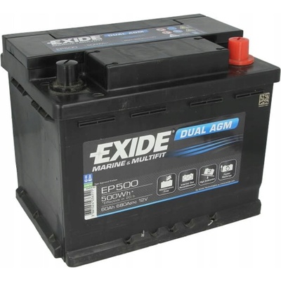 Exide Dual AGM 12V 60Ah 680A EP500