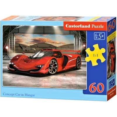 Castorland Červené auto koncept v garáži 60 dílků