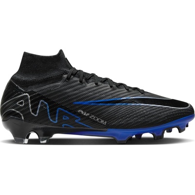 Nike Юношески футболни бутонки Nike Zoom Mercurial Superfly 9 Elite Junior Firm Ground Football Boots - Black/Chrome