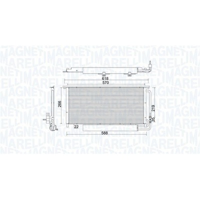 Kondenzátor, klimatizace MAGNETI MARELLI 350203922000