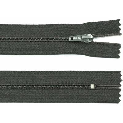 Spirálový zip no.3 nerozepínací 22cm - více barev color: 728 tmavě hnědošedá