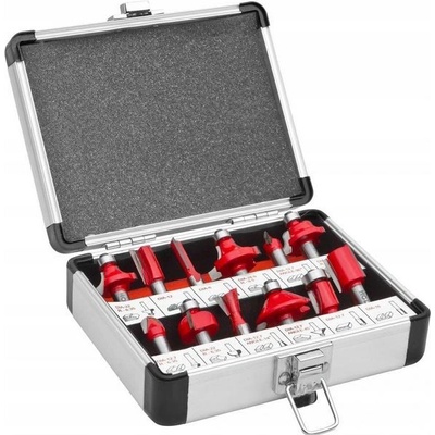Sada 12ks fréz Extol 44037 v kufru
