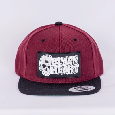 SNAPBACK BLACK HEART BASTARD SKULL DEEPRED
