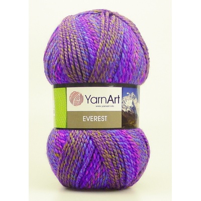 Yarn Art příze Everest 7042 fialová, modrá, hořčicová