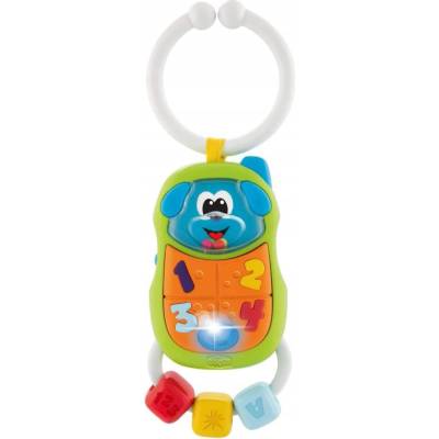CHICCO Chrastítko Telefon Pejsek hrající svítící