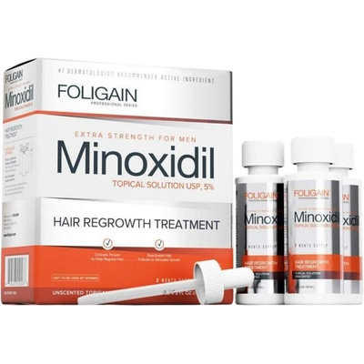 Foligain Man Minoxidil 5 % přípravek na růst vlasů pro muže – 3 kusy – Zbozi.Blesk.cz
