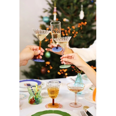 &k amsterdam Комплект чаши за шампанско &k amsterdam mingle blue 250 ml (354.08)