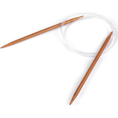 Kruhové jehlice bambusové č. 3; 3,5; 4; 4,5; 5; 5,5; 6; 6,5; 7; 8 Varianta: 5 (5 mm) bambus tmavý, Balení: 1 ks – Zboží Dáma