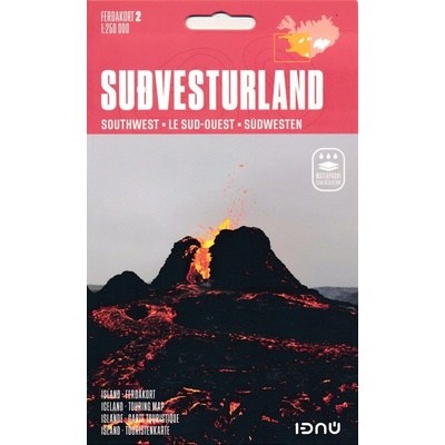 mapa Iceland southwest 1:250 t.