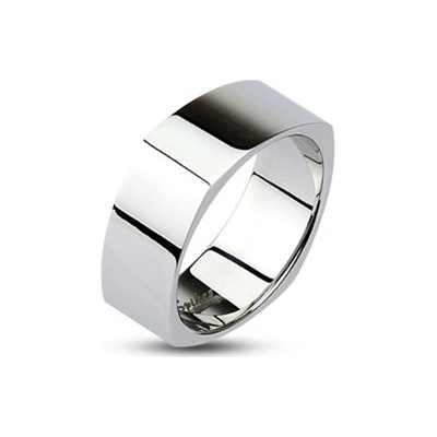 Spikes USA Hranatý ocelový prsten leský šíře OPR1300